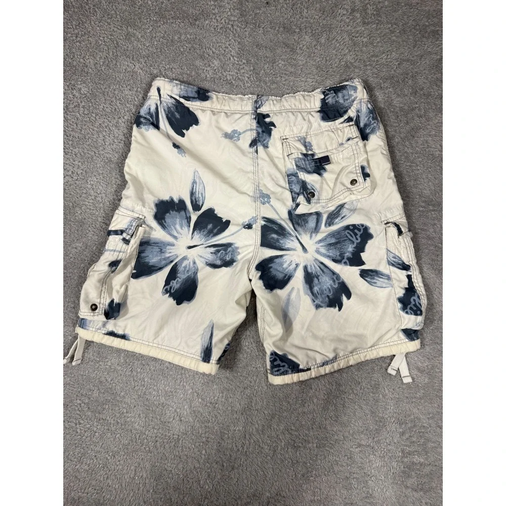 Abercrombie & Fitch Y2K Board Shorts Mens Large Floral Cargo Swim Trunks Tugger